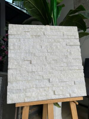 Đá ghép trắng muối 10x50 ốp tường trang trí