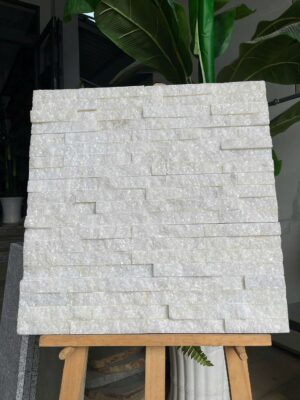 Đá ghép trắng muối 10x50 ốp tường trang trí