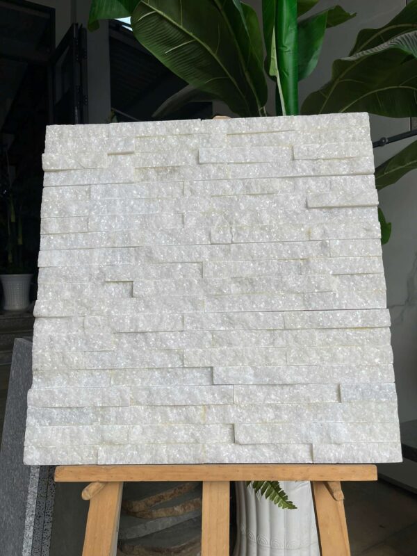 Đá ghép trắng muối 10x50 ốp tường trang trí