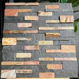 Đá ghép xanh vàng 10x50 ốp tường trang trí