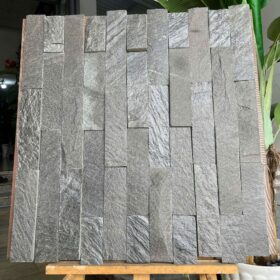 đá chẻ xanh đen 5x20 ốp tường trang trí