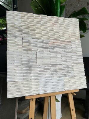 đá răng lược trắng ốp tường 10x20