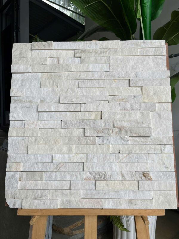 Đá ghép trắng sữa 10x50 ốp tường