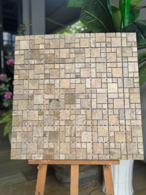 Đá mosaic vàng gỗ nhập khẩu